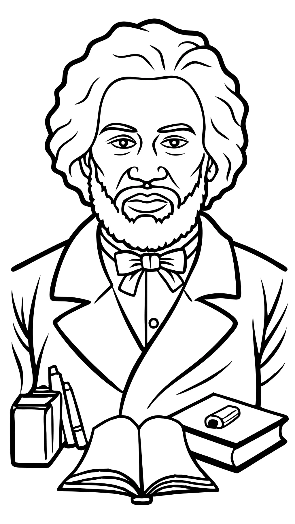 Página para colorear de Frederick Douglass